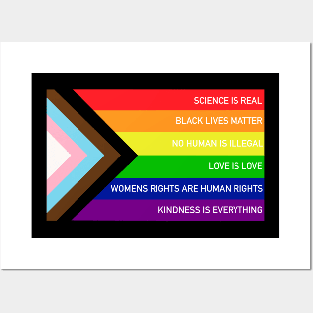 Progress Pride Flag Wall Art by NYXFN